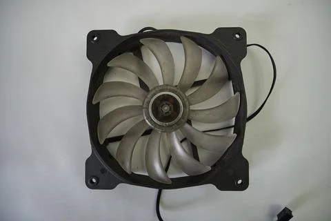 Fans and coolers disassembled for technical maintenance Stock Photos
