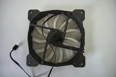 Fans and coolers disassembled for technical maintenance Stock Photos