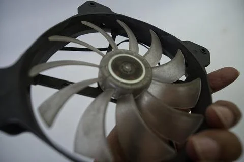 Fans and coolers disassembled for technical maintenance Stock Photos