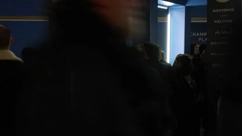 Fans arrive for the match between Paris SG and Real Sociedad, París (es-ES), FR  Stock Footage 264732720