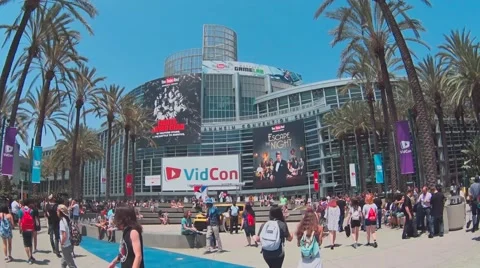 Fans Attend Vidcon 2016 Stock Footage 64772544