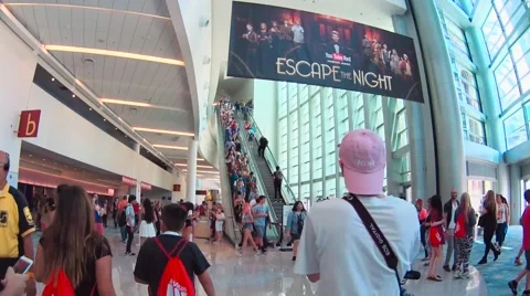 Fans attending Vidcon 2016 Stock Footage 64772543