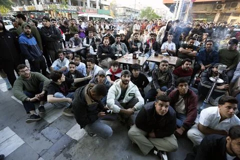 Fans in Baghdad react to their team qualifying for the FIFA World Cup 2026, Iraq Stock Photos