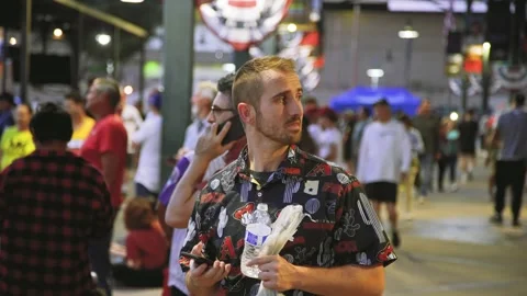 Fans  at the Ball Park Stock Footage 275132468
