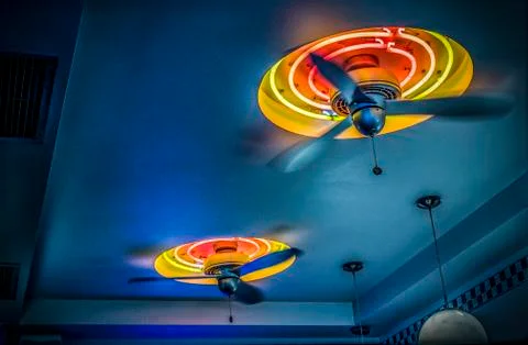 Fans on the ceiling Stock Photos