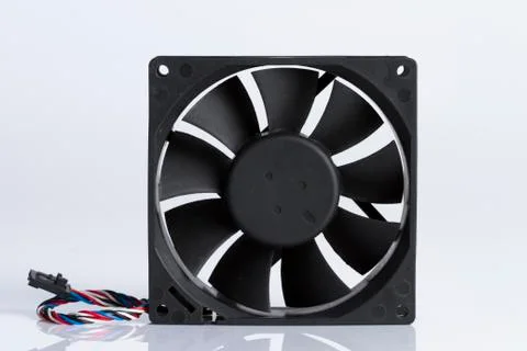 The fan's computer with white background. Stock Photos
