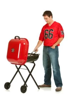 Fans: Concentrating on Grilling Stock Photos