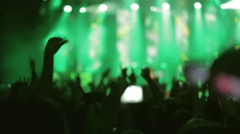 Fans at a concert Video stock 32501135