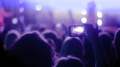 Fans at a concert 스톡 동영상 36645585
