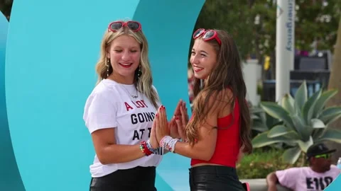 Fans flock to LA's SoFi Stadium for Taylor Swift's magical night, USA, US - 09 A Stock Footage 247543403