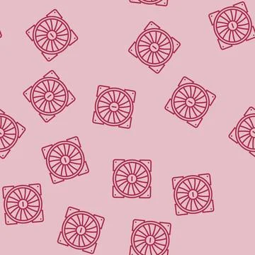 Fans gaming pc line seamless pattern Stockillustratie