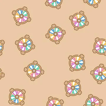Fans gaming pc vector seamless pattern Stock Illustration