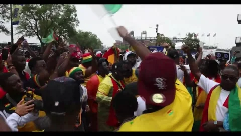Fans gather ahead of the Croatia vs. Ghana FIFA World Cup match in Philadelphia, Video stock 337798906