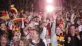 Fans of German Soccer Team Celebrating Fifth Goal Germany Brazil Semifinals 2014 HD Footage