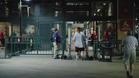 Fans Getting in the Stadium's Gate Video stock 279042063