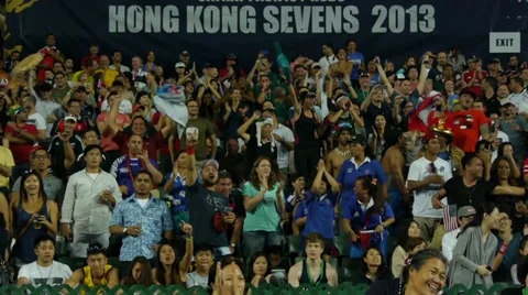 Fans on the HongKong stadium. Stock Footage 29999341