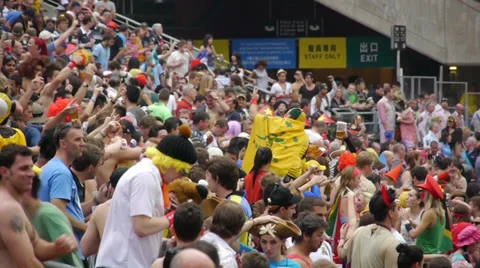 Fans on the HongKong stadium. Stock Footage 29999562