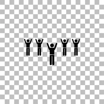 Fans icon flat Stock Illustration