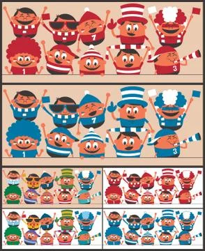 Fans Stockillustratie