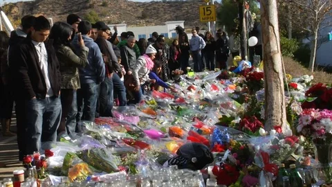 Fans Mourn death of actor Paul Walker Stock-Footage 82363692