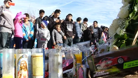 Fans Mourn death of actor Paul Walker Stock Footage 82403084