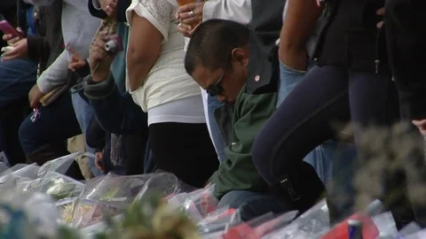 Fans Mourn death of actor Paul Walker Stock Footage 82403258