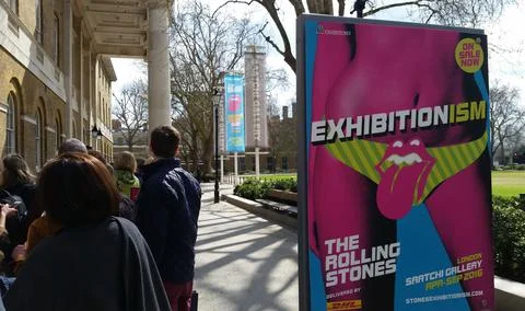 Fans Queue For Exhibitionism The Rolling Stones First Ever Exhibition Runs At Th Stock Photos