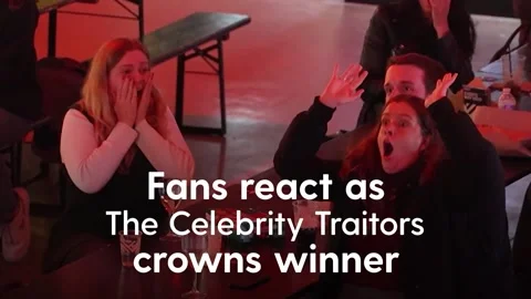 Fans react as The Celebrity Traitors crowns winner Video stock 320655735