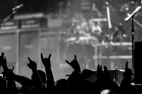 Fans rock out Stock Photos