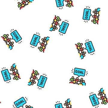 Fans soccer vector seamless pattern Illustrazione stock