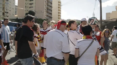Fans at the Soccer World Cup Stock Footage 86265444