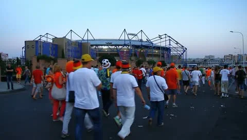 Fans at stadium Stock Footage 11173959