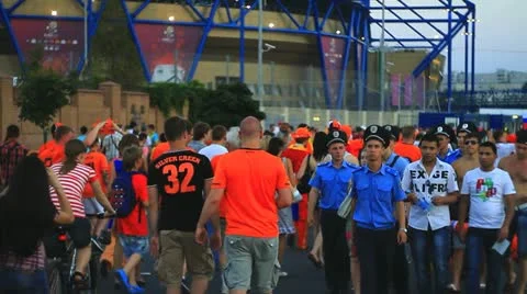 Fans at stadium Video stock 11173964