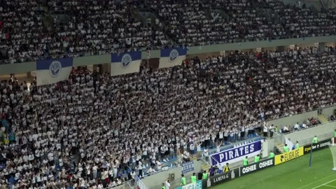 Fans support Dinamo Batumi team, Adjarabet Arena stadium Stock Footage 201250289
