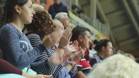 Fans supporting their team during the final Stock Footage 81092135