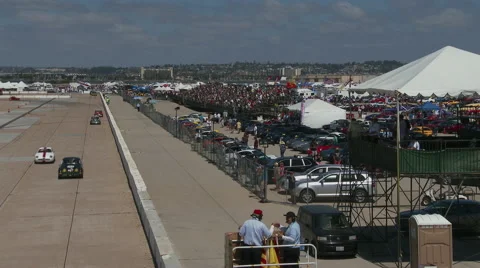 Fans watch race Video stock 49638101