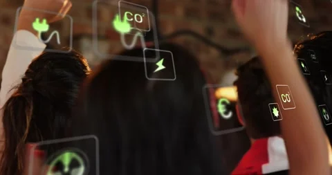 Fans watching soccer at bar, match sparking clapping  and  glass raising, eco Stock Footage 330541236