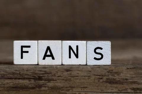 Fans, written in cubes Stock Photos