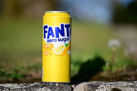 Fanta Lemon Can. Photos