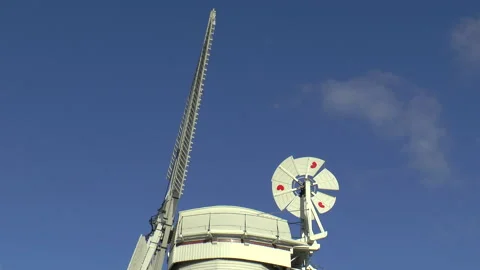 Fantail And Sails Upminster Windmill Stock Footage 172057531