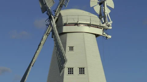 Fantail And Sails Upminster Windmill Stock Footage 172495115