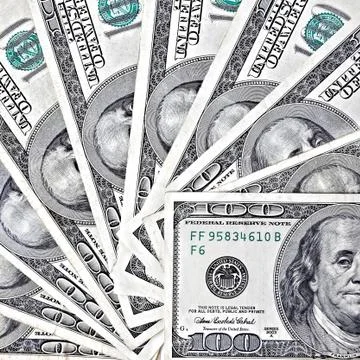 Fantail of hundred dollars Stock Photos