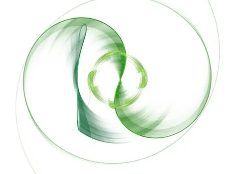 Fantasia on the rotation of a green pattern Stock Illustration