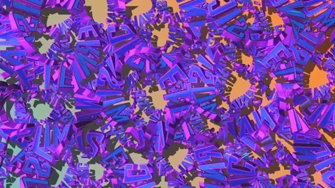 Fantastic 3 D Text Element In Abstract Animation. Stock Footage 297657273