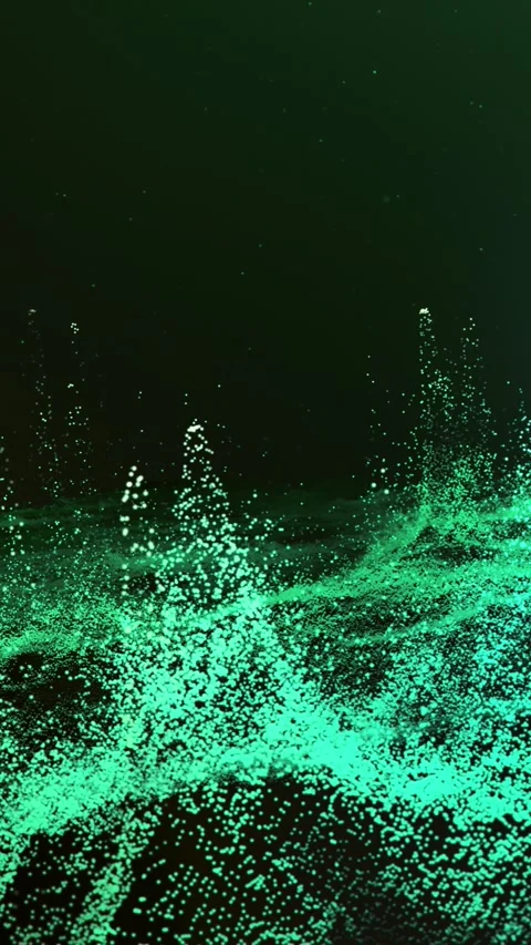 Fantastic 3D particle landscape. Stock Footage 240726419