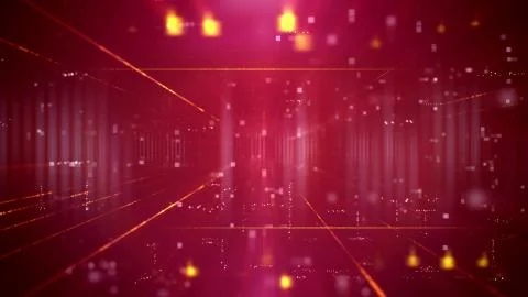 Fantastic 3d rendering of a breakthrough technology cyberspace passage throug Stock-Illustration