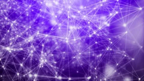 A fantastic 3d rendering of a network of various geometric triangles and figu Stock Illustration