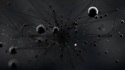 Fantastic, abstract, black, space background. 3d illustration, 3d rendering. Stock-Illustration