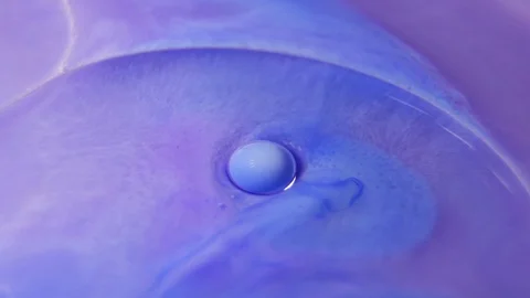 Fantastic abstract paint bubbles moving in slow motion. Chemical reaction of Stock Footage 87234052