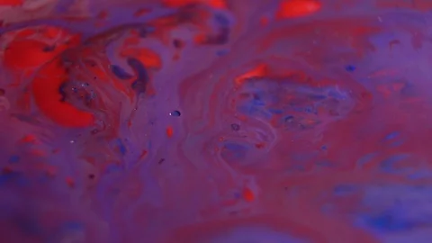 Fantastic abstract paint bubbles moving in slow motion. Chemical reaction of Stock Footage 87236072